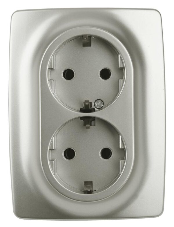 12-2106-15 ЭРА Розетка 2X2P+E Schuko