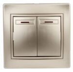 Выключатель Intro Plano 1-105-04 двухклавишный с подсветкой