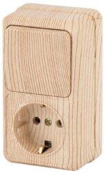 Блок розетка с выключателем Intro Quadro 2-705-11 вертикальный 10А-250В