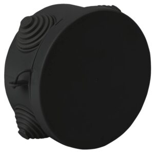 Распаячная коробка ЭРА KOR-85-40-4g-B открытой установки КОР 85х40мм черная с гермовводами 4 входа IP54 купить оптом недорого