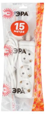 5m с заземлением 3 розетки 1