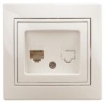 Розетка Intro Plano 1-302-02 телефонная RJ11