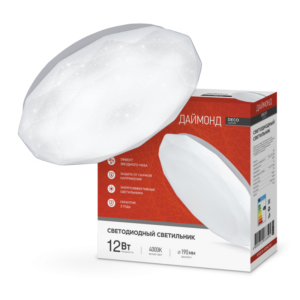 Светильник светодиодный серии DECO ДАЙМОНД 12Вт 230В 4000К 1080Лм 210х55мм IN HOME купить оптом недорого