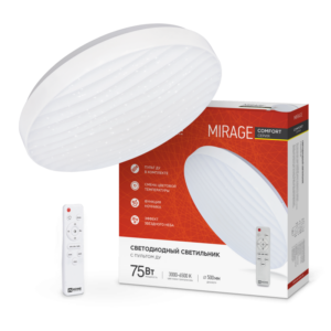 Светильник светодиодный COMFORT MIRAGE 75Вт 230В 3000-6500K 6000Лм 500x105мм с пультом ДУ IN HOME купить оптом недорого