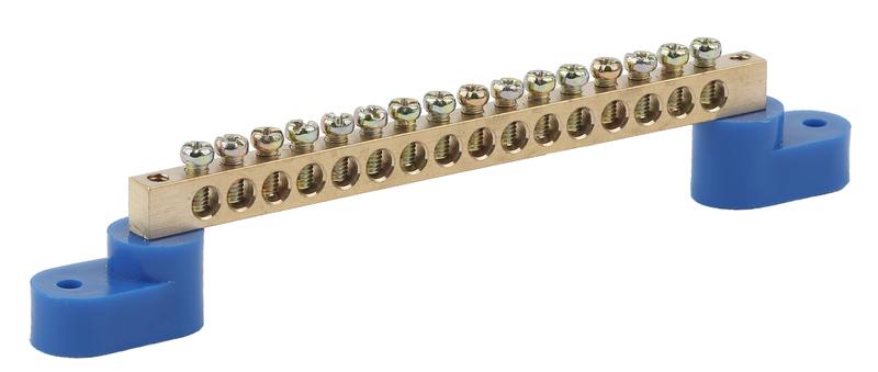 Шина ЭРА NO-222-60 N ноль на двух угловых изоляторах ШНИ-6х9-16-У2-синий оптом купить хорошая цена Шина ЭРА NO-222-60 N ноль на двух угловых изоляторах ШНИ-6х9-16-У2-синий купить оптом недорого