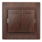 Выключатель Intro Plano 1-105-10 двухклавишный с подсветкой