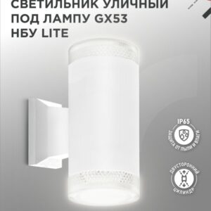 Светильник уличный настенный двусторонний НБУ LITE-2xGX53-WH алюминиевый под лампу 2хGX53 белый IP54 IN HOME купить оптом недорого
