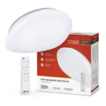 Светильник светодиодный COMFORT STONE 36Вт 230В 3000-6500K 2900Лм 290x70мм с пультом ДУ IN HOME купить оптом недорого