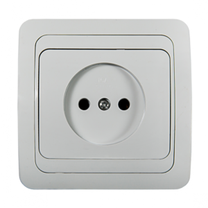 Розетка одинарная CLASSICO белая 2022 IN HOME купить оптом недорого