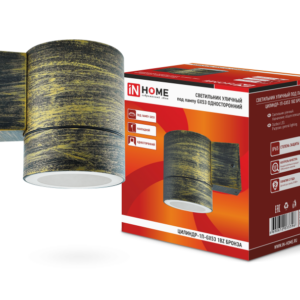 Светильник уличный односторонний ЦИЛИНДР-1П-GX53 1BZ пластик под лампу GX53 230B бронза IP65 IN HOME купить оптом недорого