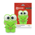 Ночник светодиодный NLA 02-FG ЛЯГУШОНОК зелёный с выключателем 230В IN HOME купить оптом недорого