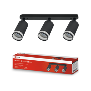 Светильник потолочный НПБ СПОТ-3xGU10-AR-BL под лампу GU10 56х165x350мм черный IN HOME купить оптом недорого