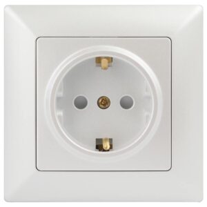 Розетка Intro Solo 4-206-06 с заземлением 2P+E Schuko со шторками