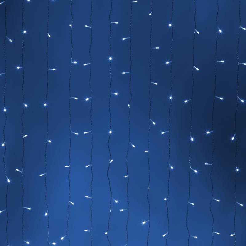 Светодиодная новогодняя гирлянда Intro Holiday INZL-02W занавес 3*2 м холодный белый 240 led 220 в оптом купить хорошая цена Светодиодная новогодняя гирлянда Intro Holiday INZL-02W занавес 3*2 м холодный белый 240 led 220 в купить оптом недорого