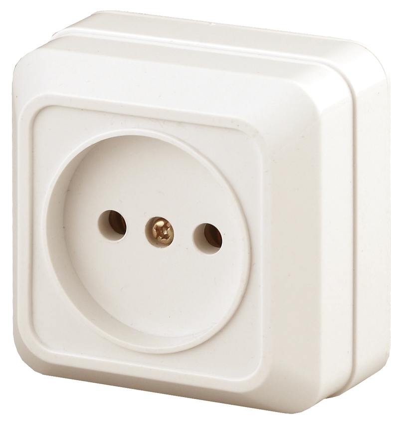 Розетка Intro Quadro 2-201-02 без заземления 2P Розетка Intro Quadro 2-201-02 без заземления 2P