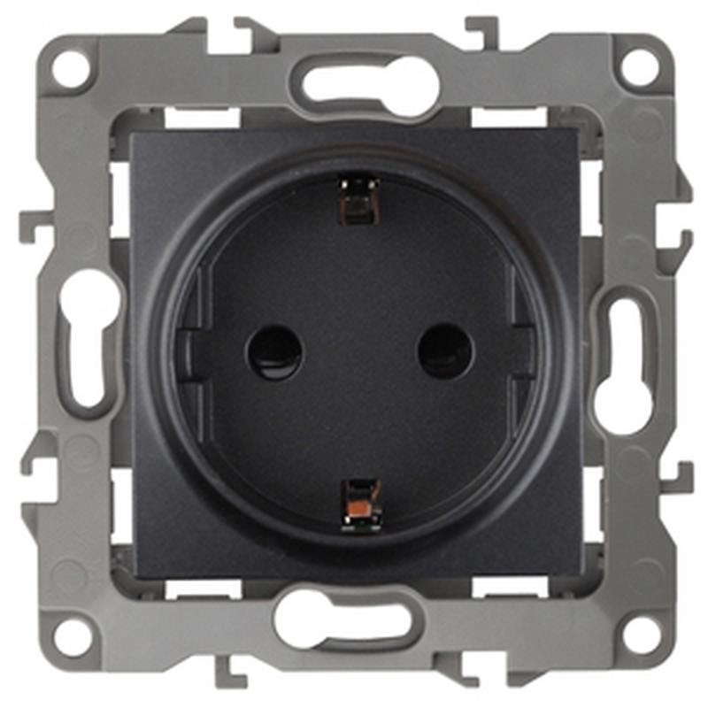 12-2001-05 ЭРА Розетка 2P+E Schuko 12-2001-05 ЭРА Розетка 2P+E Schuko