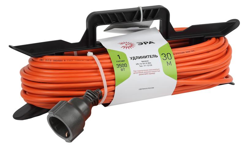 Удлинитель силовой ЭРА UFx-1e-3x1.5-30m на рамке c заземлением 1 розетка 30м ПВС 3x1.5мм2 оптом купить хорошая цена Удлинитель силовой ЭРА UFx-1e-3x1.5-30m на рамке c заземлением 1 розетка 30м ПВС 3x1.5мм2 купить оптом недорого