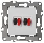 12-3112-01 ЭРА Розетка аудио двойная