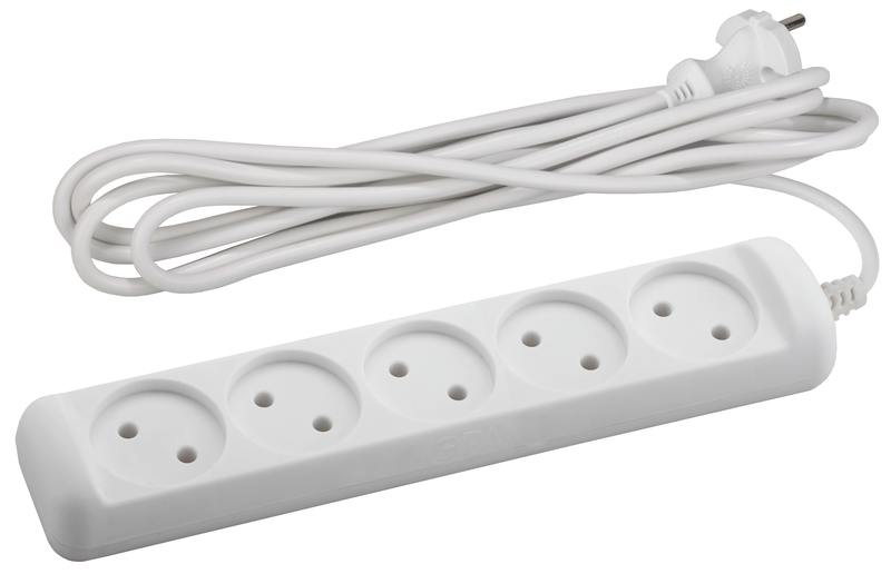 Удлинитель электрический ЭРА U-5-3m-2x1 без заземления 5 розеток 3м ПВС 2x1мм2 10А оптом купить хорошая цена Удлинитель электрический ЭРА U-5-3m-2x1 без заземления 5 розеток 3м ПВС 2x1мм2 10А купить оптом недорого