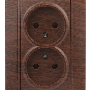 Розетка Intro Plano 1-204-10 без заземления двойная 2х2P