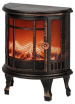 Светильник ЭРА EGNIK -P02 новогодний светодиодный камин Печь черный 2*LR14(C) 24*17*33 см купить оптом недорого