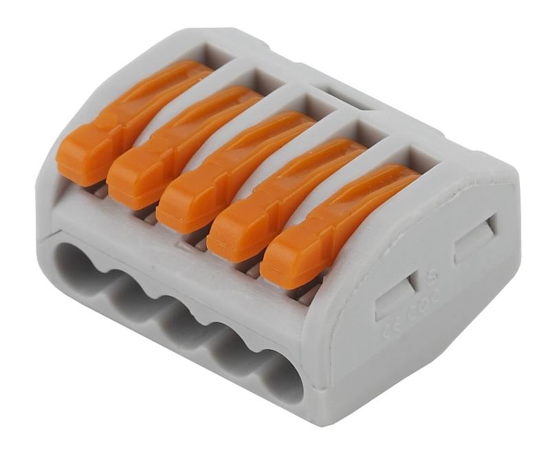 Клемма ЭРА серия 415 с рычагом 5 отверстий 0.08-2.5мм2 упаковка 100 шт. оптом купить хорошая цена Клемма ЭРА серия 415 с рычагом 5 отверстий 0.08-2.5мм2 упаковка 100 шт. купить оптом недорого