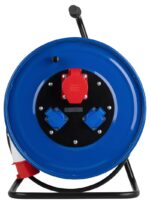 5-20m-IP44 380В на катушке 3 розетки 1xCEE 5P 2xSCHUKO 20м КГ 5х2