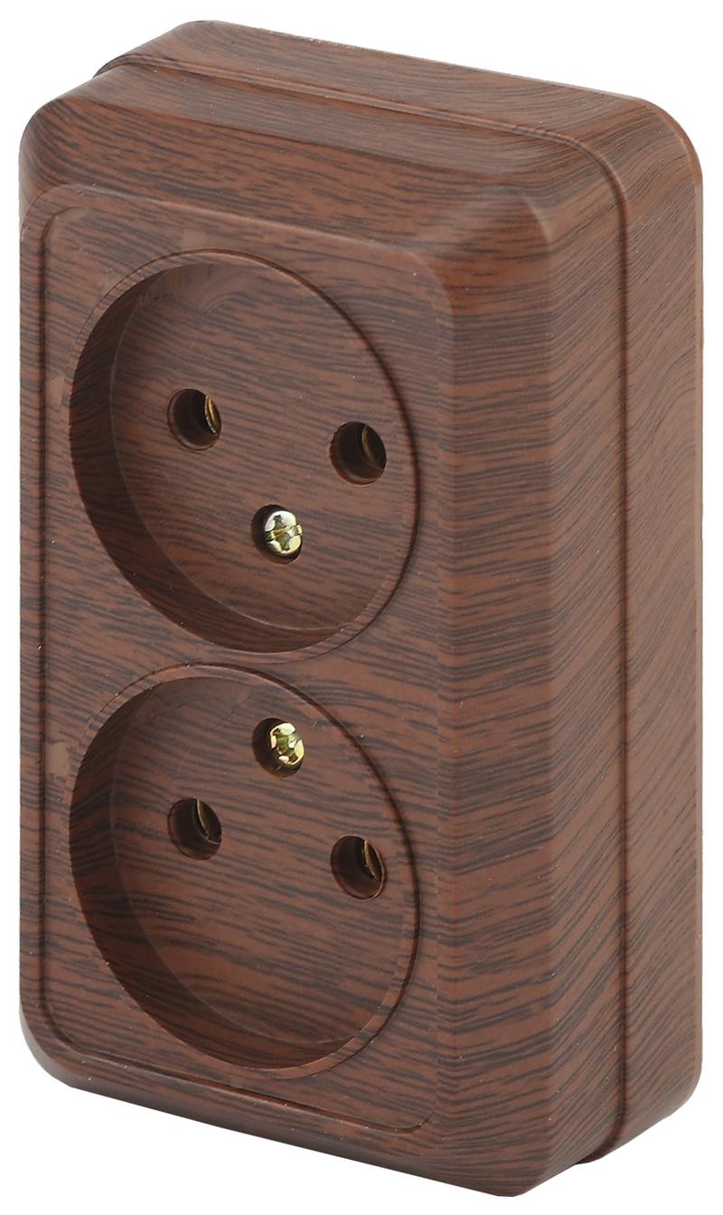 Розетка Intro Quadro 2-203-10 двойная без заземления 2х2P Розетка Intro Quadro 2-203-10 двойная без заземления 2х2P