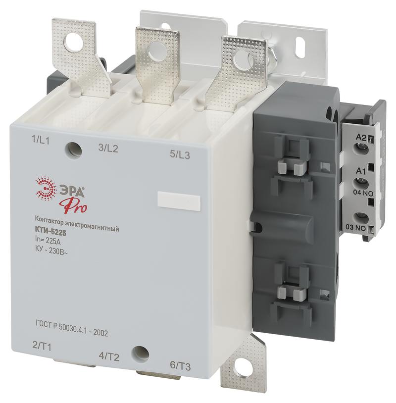 Контактор КТИ-5225 ЭРА PRO KKT50-225-230-10-E 225А 230В/АС3 оптом купить хорошая цена Контактор КТИ-5225 ЭРА PRO KKT50-225-230-10-E 225А 230В/АС3 купить оптом недорого