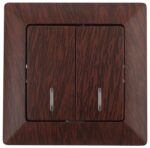 Выключатель Intro Solo 4-105-10 двухклавишный с подсветкой