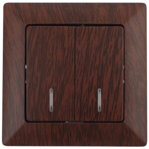 Выключатель Intro Solo 4-105-10 двухклавишный с подсветкой