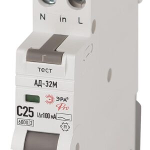 АВДТ 6кА ЭРА PRO DM32E2C25AC100 АД-32M электронное 1P+N С25 100мА тип АС купить оптом недорого