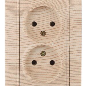 Розетка Intro Plano 1-204-11 без заземления двойная 2х2P