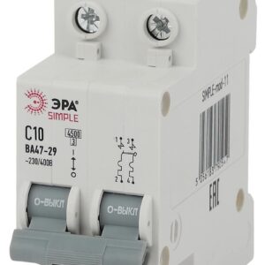 Автоматический выключатель ЭРА SIMPLE SIMPLE-mod-11 ВА 47-29 2P 10А кривая С 4