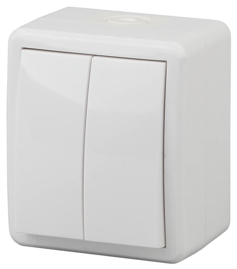 11-1404-01 ЭРА Выключатель двойной IP54 11-1404-01 ЭРА Выключатель двойной IP54