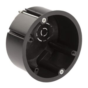 Коробка установочная ЭРА KUP-73-45-m-black черная 73х45мм для полых стен саморезы металлические лапки IP20 купить оптом недорого