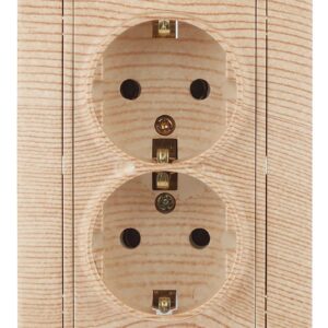 Розетка Intro Plano 1-205-11 с заземлением двойная 2X2P+E Schuko