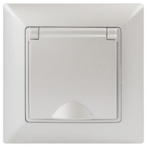 Розетка Intro Solo 4-203-06 с заземлением 2P+E Schuko с крышкой