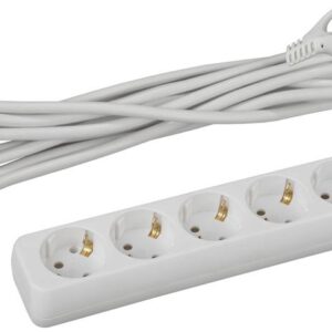 Удлинитель электрический ЭРА U-5e-5m-3x1 с заземлением 5 розеток 5м ПВС 3x1мм2 16А купить оптом недорого