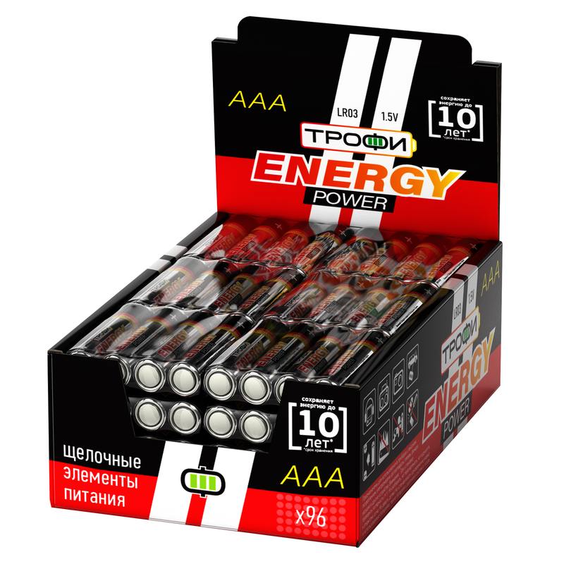 Батарейки Трофи LR03-4S promo-box ENERGY POWER Alkaline оптом купить хорошая цена Батарейки Трофи LR03-4S promo-box ENERGY POWER Alkaline купить оптом недорого