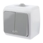 Выключатель Intro Atlantic 5-105-03 двойной с подсветкой