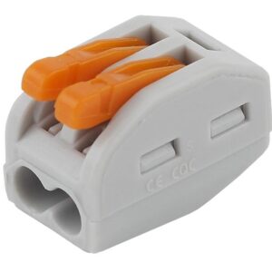 Клемма ЭРА серия 412 с рычагом 2 отверстия 0.08-2.5мм2 упаковка 2 шт. купить оптом недорого