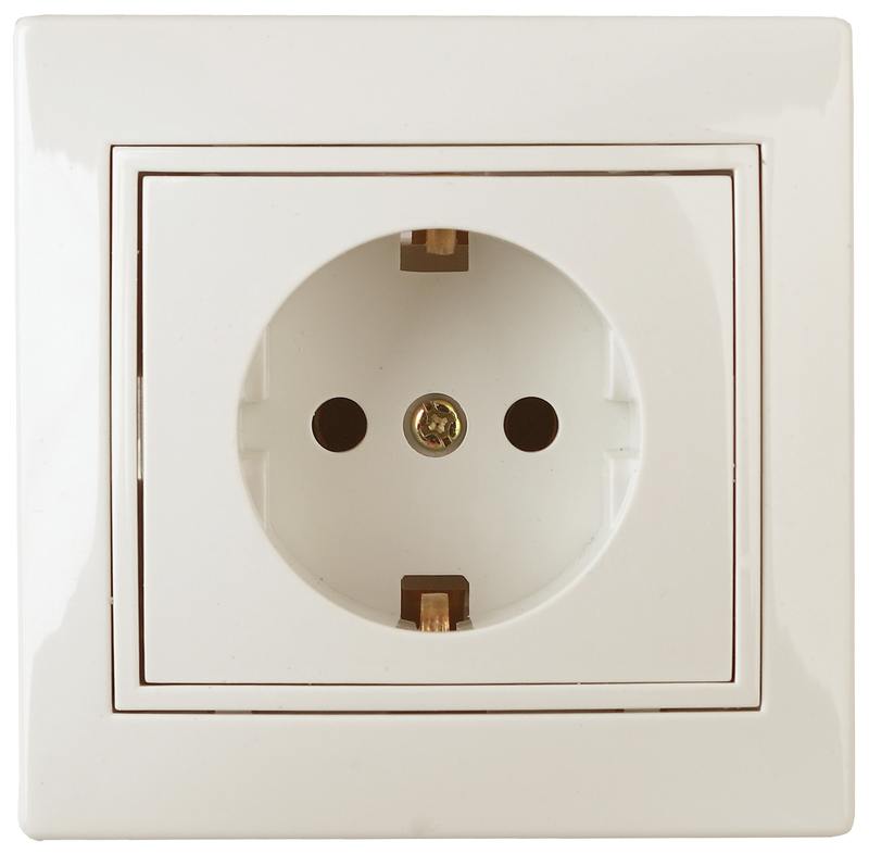 Розетка Intro Plano 1-202-02 с заземлением 2P+E Schuko Розетка Intro Plano 1-202-02 с заземлением 2P+E Schuko