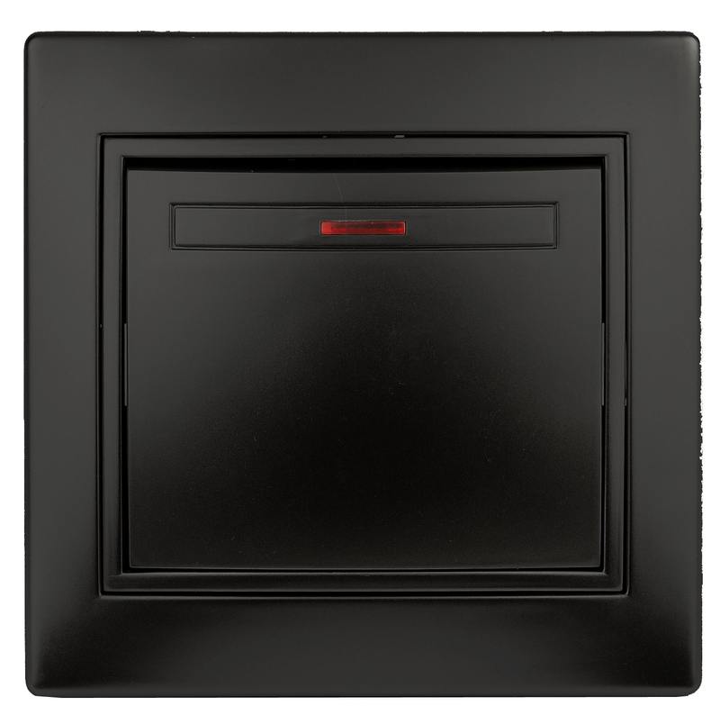 Выключатель Intro Plano 1-102-05 одноклавишный с подсветкой Выключатель Intro Plano 1-102-05 одноклавишный с подсветкой