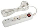 Удлинитель электрический ЭРА UB-3es-3m-USB c заземлением с выключателем 3 розетки + 1xUSBA+1xUSBC 3м 10А купить оптом недорого