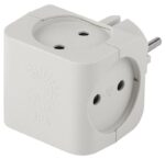 Разветвитель электрический ЭРА SP-4-W на 4 розетки без заземления 16А белый купить оптом недорого