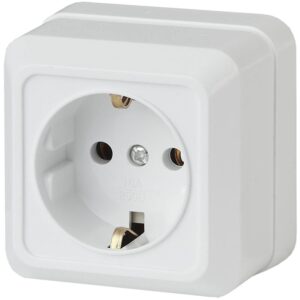 Розетка Intro Quadro 2-202-01 с заземлением 2P+E Schuko