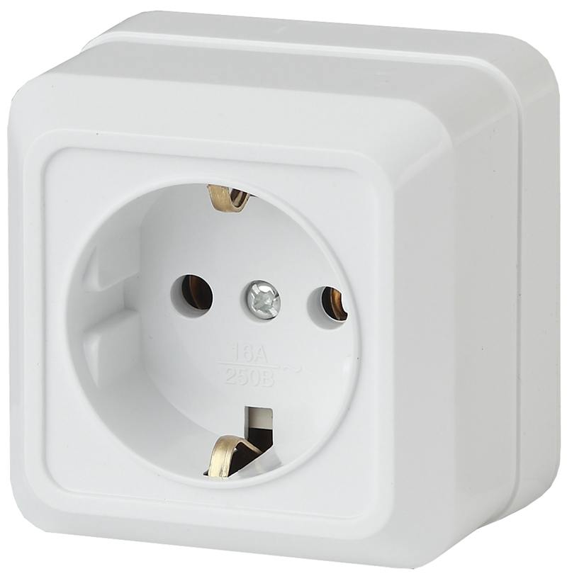 Розетка Intro Quadro 2-202-01 с заземлением 2P+E Schuko Розетка Intro Quadro 2-202-01 с заземлением 2P+E Schuko