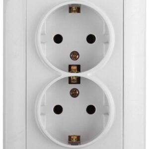 Розетка Intro Solo 4-205-01 с заземлением двойная 2X2P+E Schuko