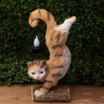 Светильник уличный ЭРА ERASF22-01 на солнечных батареях садовый Кот Акробат 37 см купить оптом недорого